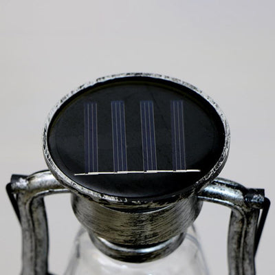 Solar Retro Kerosinlampe Pferdelampe LED Außen Garten Terrasse Dekoration Tragbares Flammenkerzenlicht 