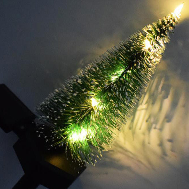 Modern Solar Christmas Tree Ground Insert Lawn Decoration Landscape Light