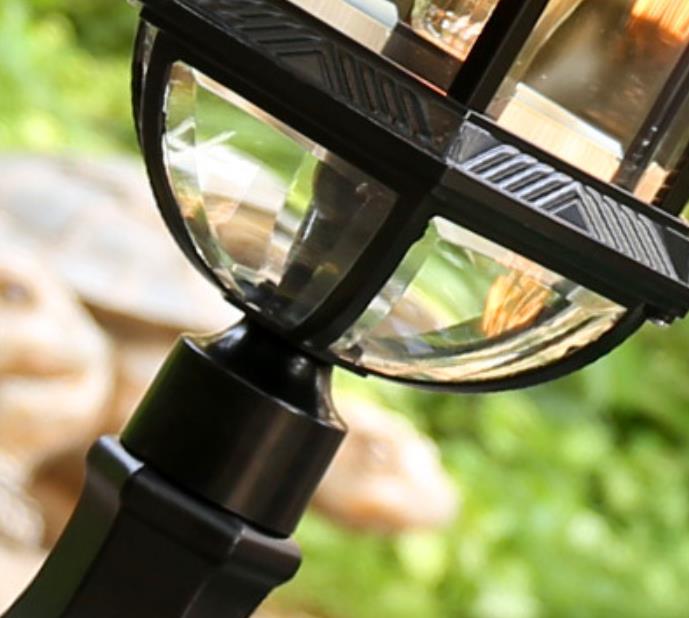 European Vintage Fence Column Post Light Patio Outdoor Waterproof Garden Light