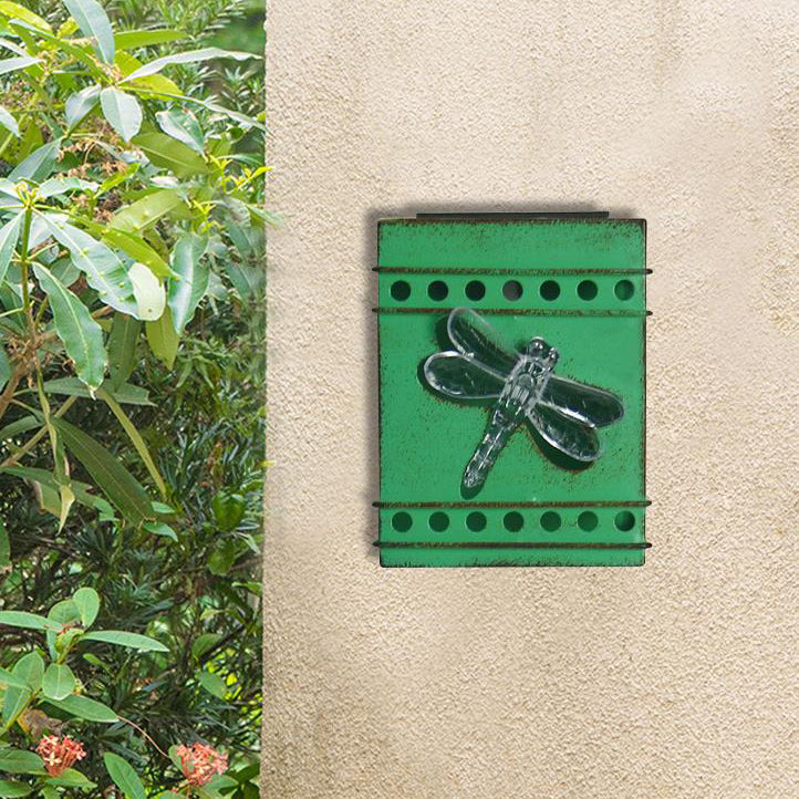 Retro Solar Square Box Aged Iron LED Outdoor Zaun Wandleuchte 