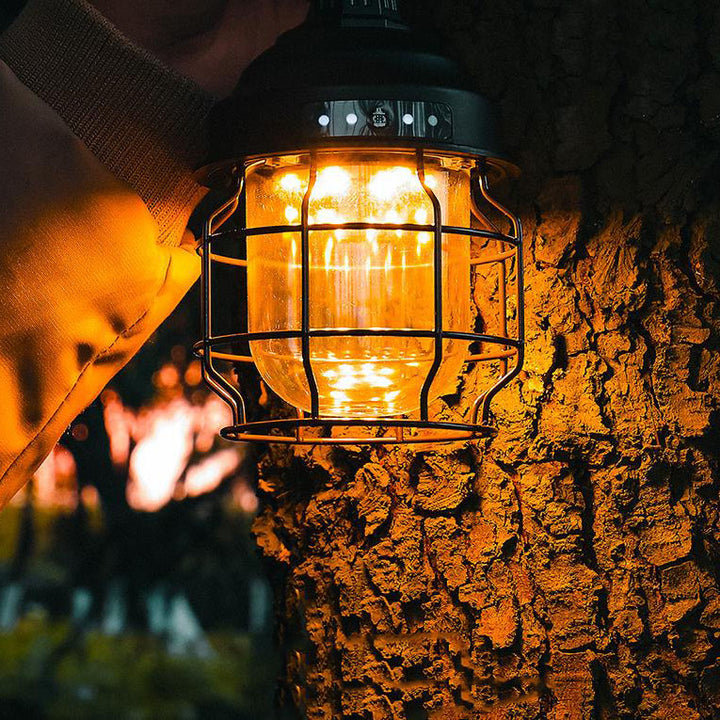 Outdoor Camping Schmiedeeisen LED-Licht 