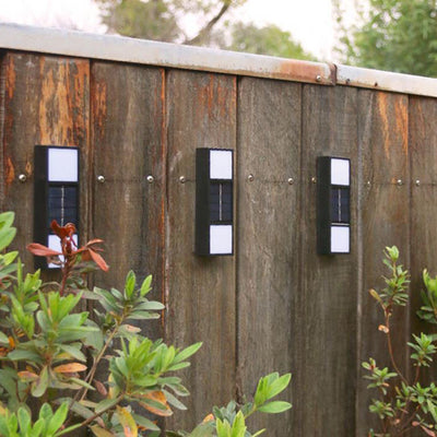 Solar Outdoor Rectangular LED Waterproof Patio Fence Wall Sconce Lamp