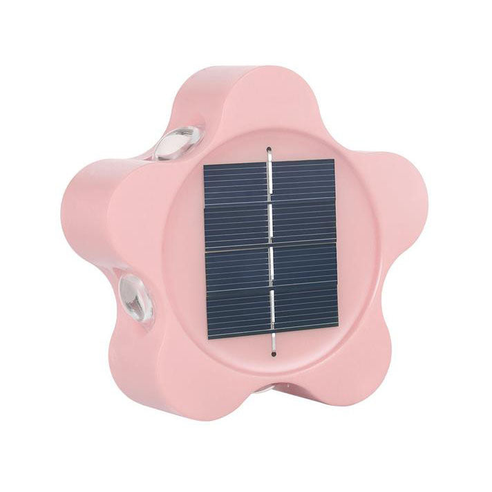 Lámpara de Aplique de Pared para Exterior LED Impermeable de Jardín Pentagrama Solar 