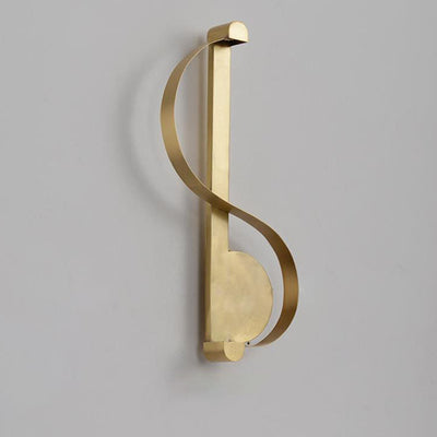 Nordic Luxury Golden Curve Ring Brass LED Wall Sconce Lamp