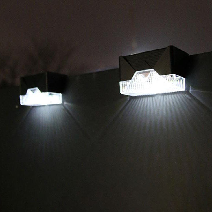 Solar Outdoor Square LED Garden Decoration Wall Sconce Lamp