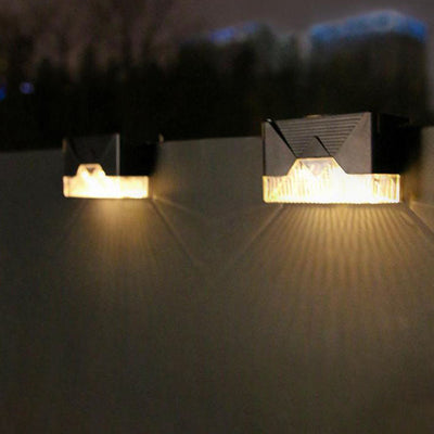 Solar Outdoor Square LED Garden Decoration Wall Sconce Lamp