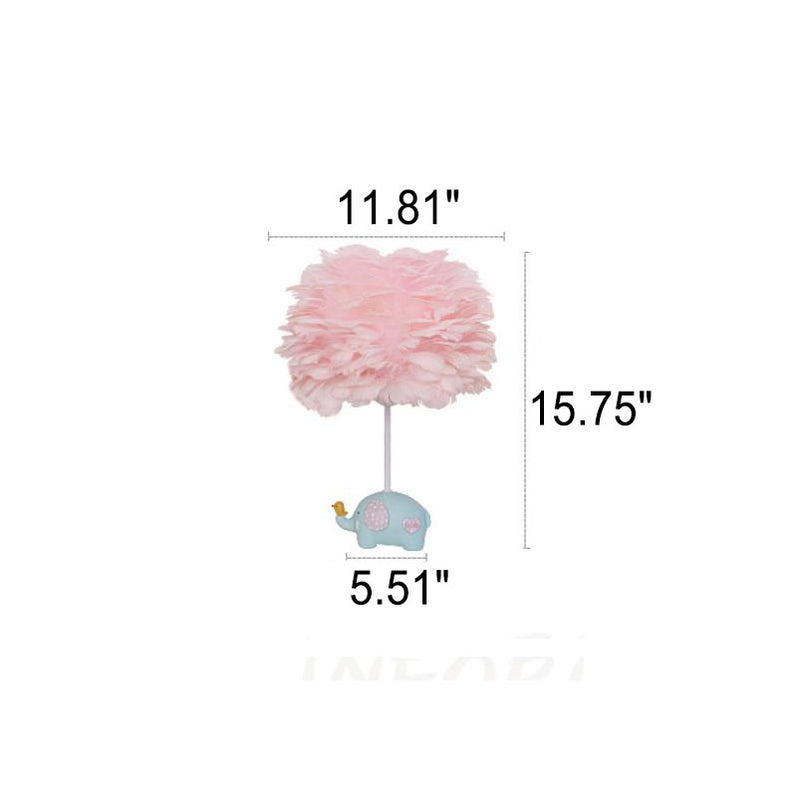 Moderne kreative Einhornfeder Kinder 1-Licht Tischlampe