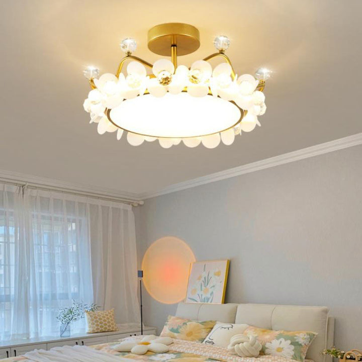 Modern Light Luxury Crown Children LED Flush Mount Ceiling Light