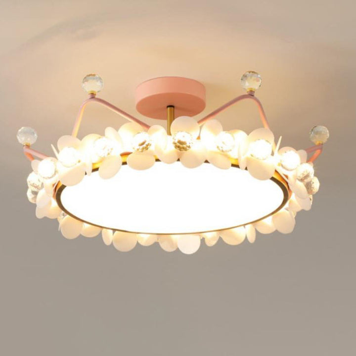 Modern Light Luxury Crown Children LED Flush Mount Ceiling Light