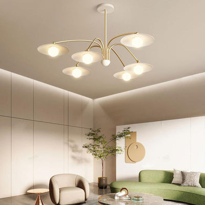 Nordic Minimalist Round Solid Color 6/8 Light Glass Chandelier
