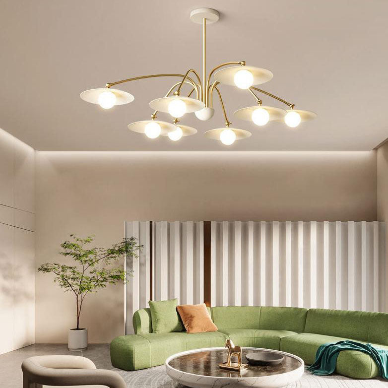 Nordic Minimalist Round Solid Color 6/8 Light Glass Chandelier