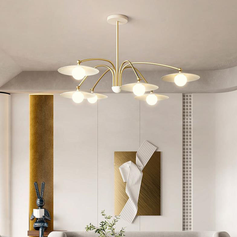 Nordic Minimalist Round Solid Color 6/8 Light Glass Chandelier