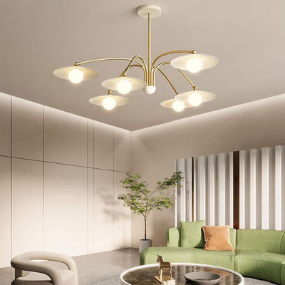 Nordic Minimalist Round Solid Color 6/8 Light Glass Chandelier