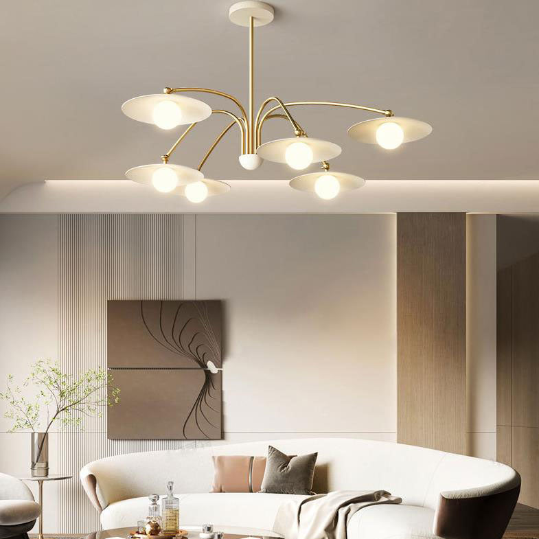 Nordic Minimalist Round Solid Color 6/8 Light Glass Chandelier