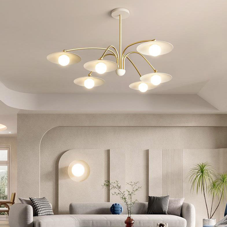 Nordic Minimalist Round Solid Color 6/8 Light Glass Chandelier