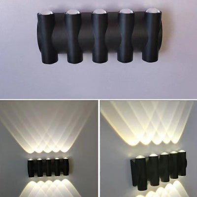 Modern Aluminum Telescope Waterproof Garden LED Outdoor Light Wall Sconce Lamp