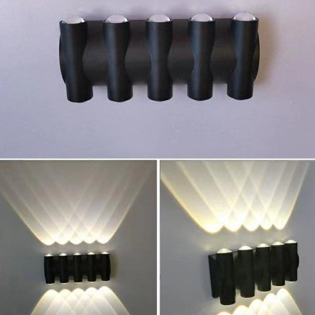Modern Aluminum Telescope Waterproof Garden LED Outdoor Light Wall Sconce Lamp