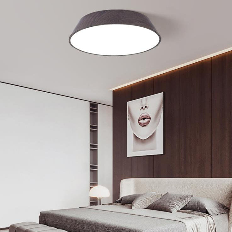 New Chinese Wrought Iron Acrylic Round LED Flush Mount Ceiling Light