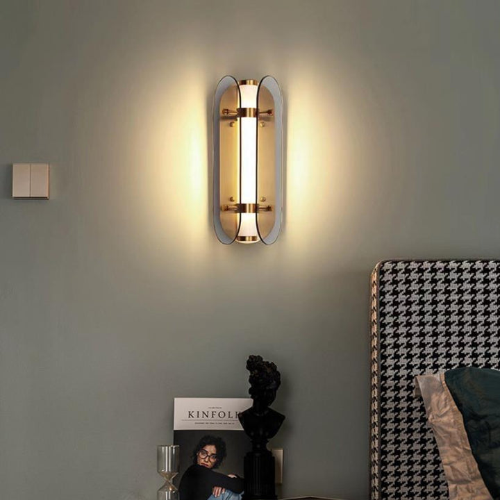 Aplique de pared LED de vidrio de lujo ligero minimalista escandinavo 