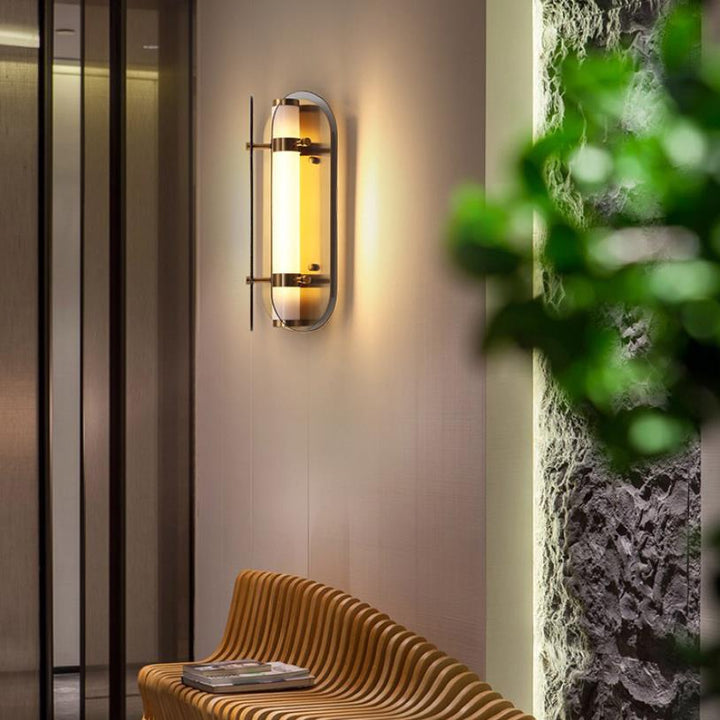Aplique de pared LED de vidrio de lujo ligero minimalista escandinavo 