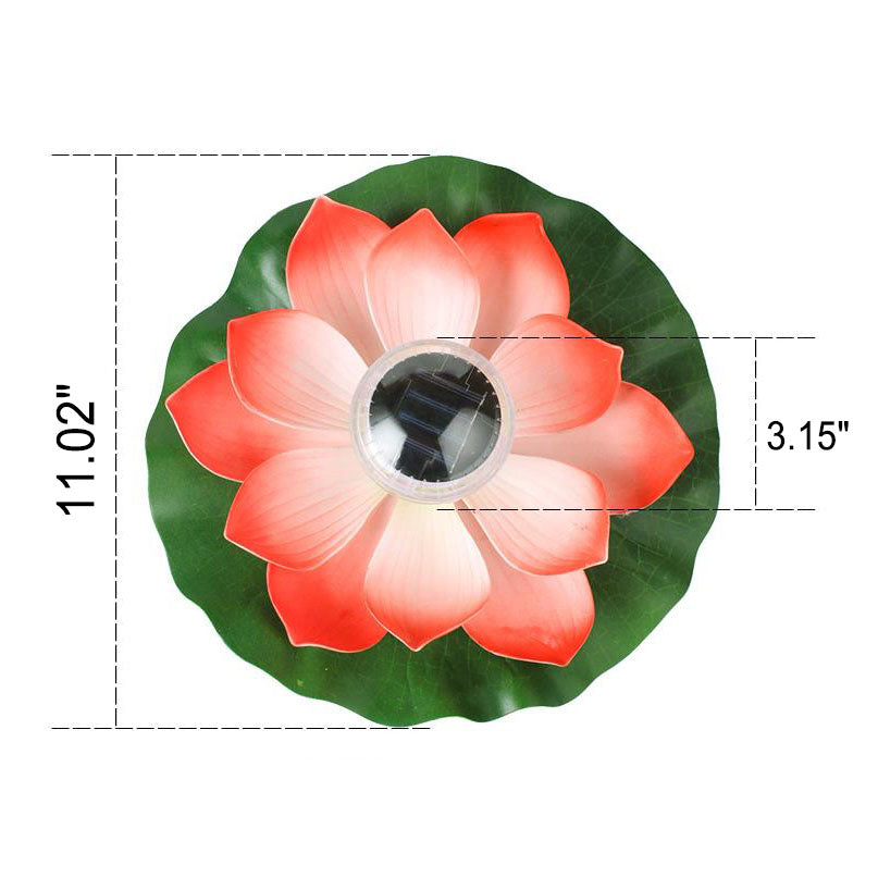 Creative Lotus Flower Wasserdichtes Solar-LED-Patio-Teich-Wasser-Schwimmlicht im Freien 