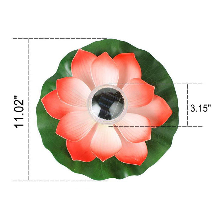 Creative Lotus Flower Wasserdichtes Solar-LED-Patio-Teich-Wasser-Schwimmlicht im Freien 