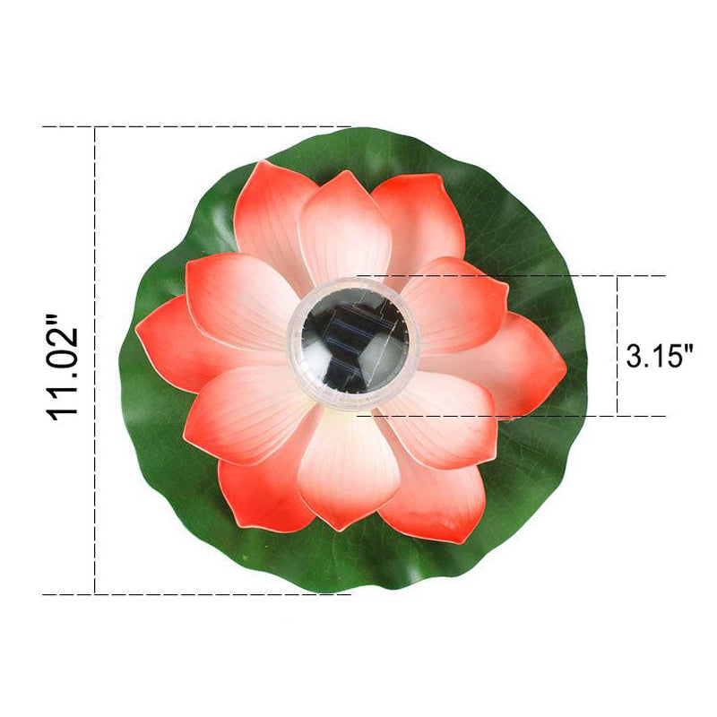 Creative Lotus Flower Waterproof Solar LED Outdoor Patio Pond Water Floating Light