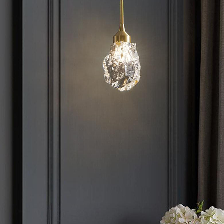 Modern Light Luxury Full Copper Crystal 1-Light Pendant Light