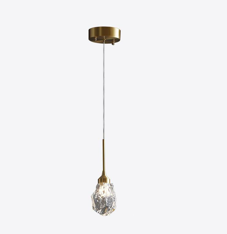 Modern Light Luxury Full Copper Crystal 1-Light Pendant Light