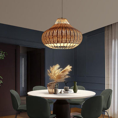 Southeast Asia Creative Rattan 1-Light Pendant Light