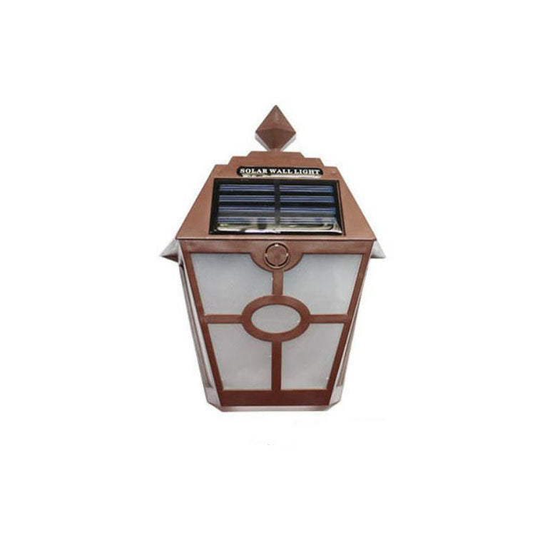 Lampe murale hexagonale à LED solaire en plastique pour jardin extérieur 