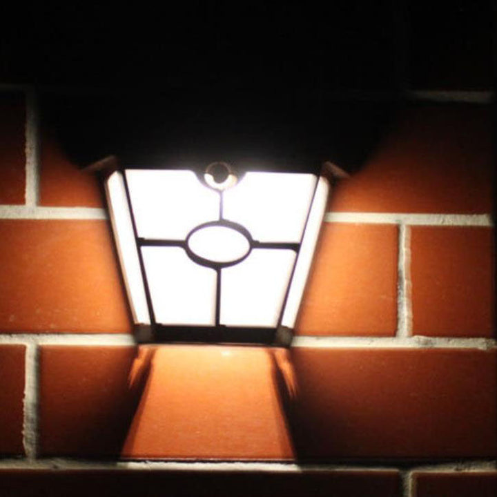 Lampe murale hexagonale à LED solaire en plastique pour jardin extérieur 