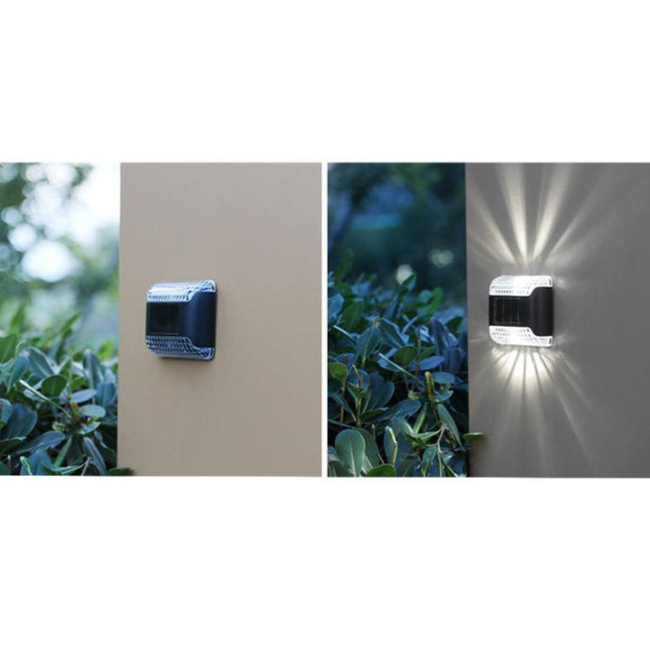 Lámpara de Aplique de Pared LED Solar para Patio y Jardín Exterior 