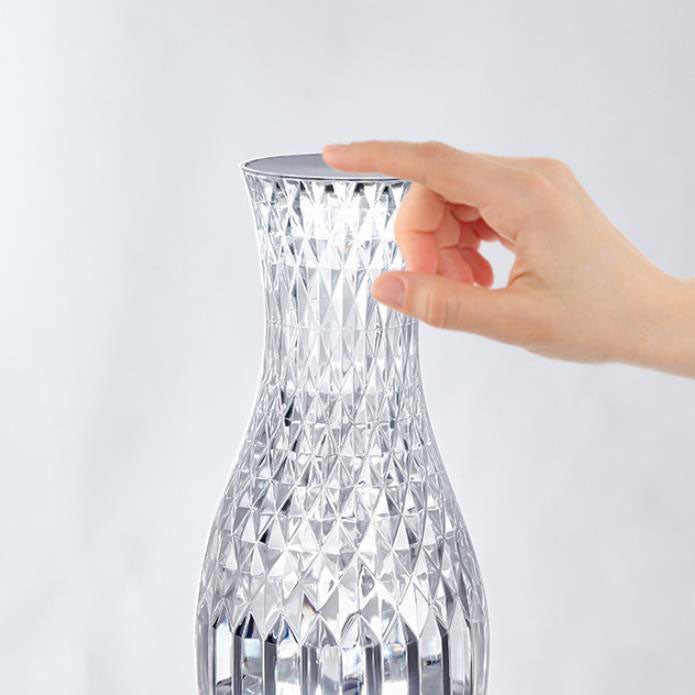 Vase Créatif Moderne Acrylique USB Rechargeable Lampe de Table à LED Tactile 
