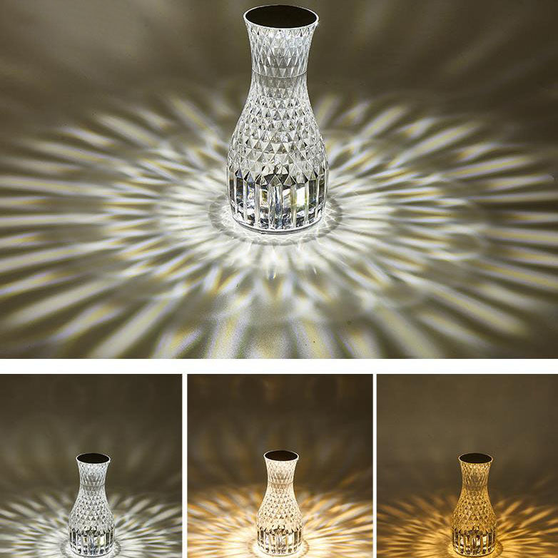 Vase Créatif Moderne Acrylique USB Rechargeable Lampe de Table à LED Tactile 