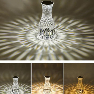 Vase Créatif Moderne Acrylique USB Rechargeable Lampe de Table à LED Tactile 