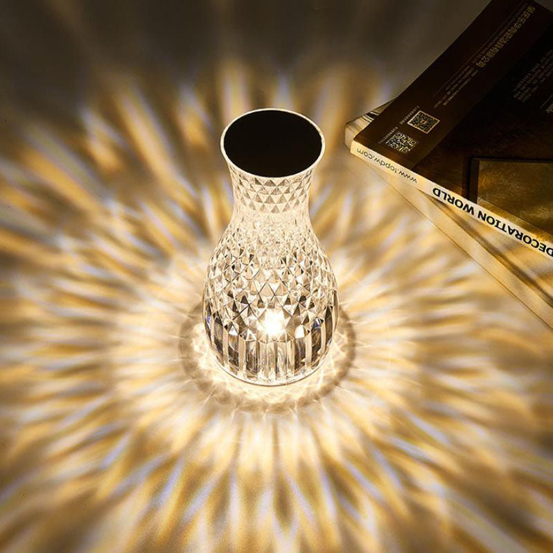 Vase Créatif Moderne Acrylique USB Rechargeable Lampe de Table à LED Tactile 