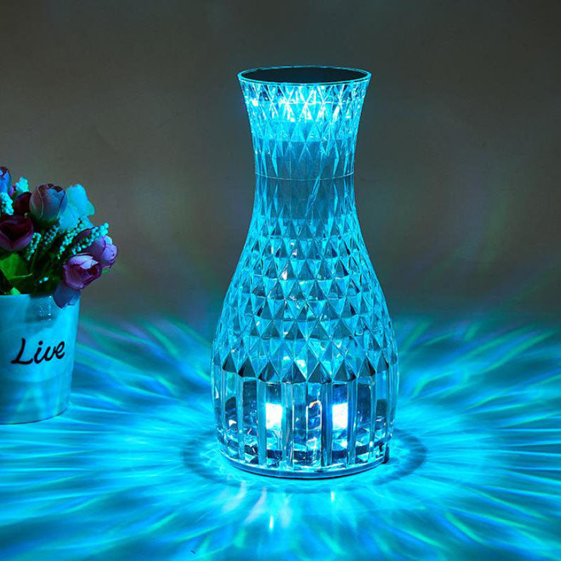 Vase Créatif Moderne Acrylique USB Rechargeable Lampe de Table à LED Tactile 