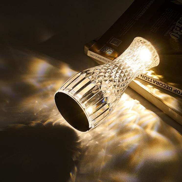 Vase Créatif Moderne Acrylique USB Rechargeable Lampe de Table à LED Tactile 
