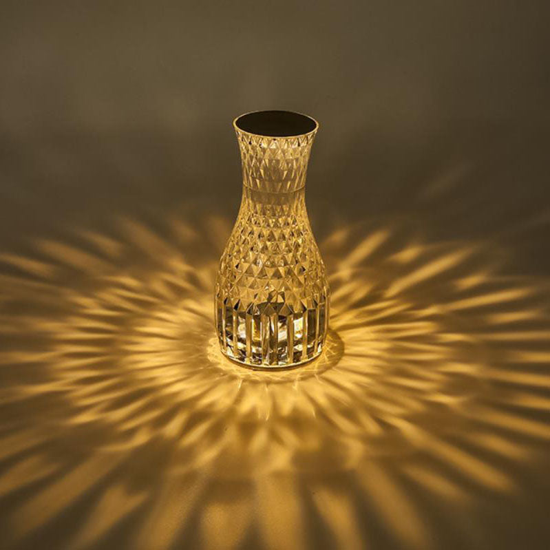Vase Créatif Moderne Acrylique USB Rechargeable Lampe de Table à LED Tactile 