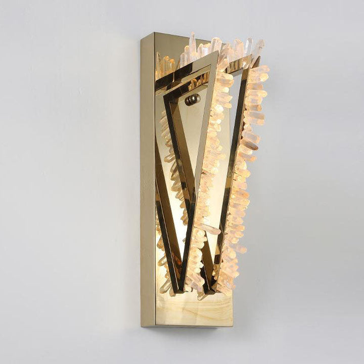 Applique Murale LED en Cercle de Cristal en Acier Inoxydable de Luxe Moderne 