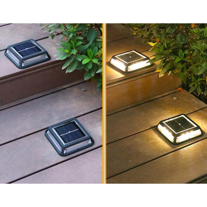 Luz de calle cuadrada moderna impermeable con LED solar para jardín exterior y balcón 