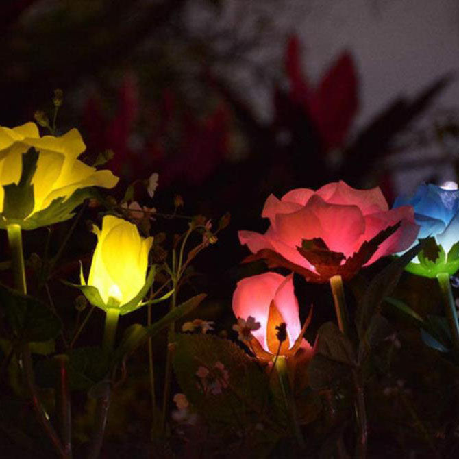 Moderne Blumen-Solar-Rasen-LED-Garten-Boden-Einsatz-Landschaftslicht im Freien 