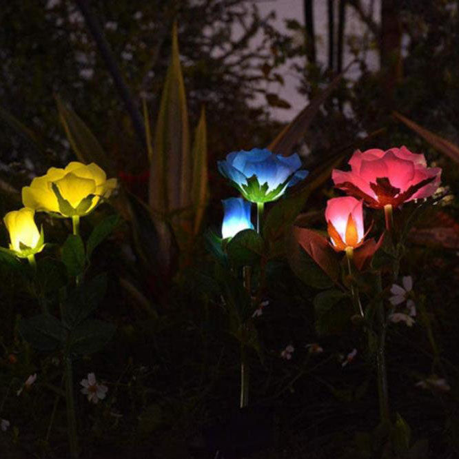 Moderne Blumen-Solar-Rasen-LED-Garten-Boden-Einsatz-Landschaftslicht im Freien 