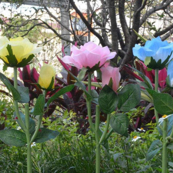 Fleurs Modernes Solaire Extérieur Pelouse LED Jardin Enfouissement Lumière Paysage 
