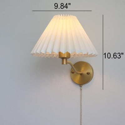 Lámpara de Aplique de Pared de 1 Luz de Latón Plegado de Lujo Ligero Europeo 