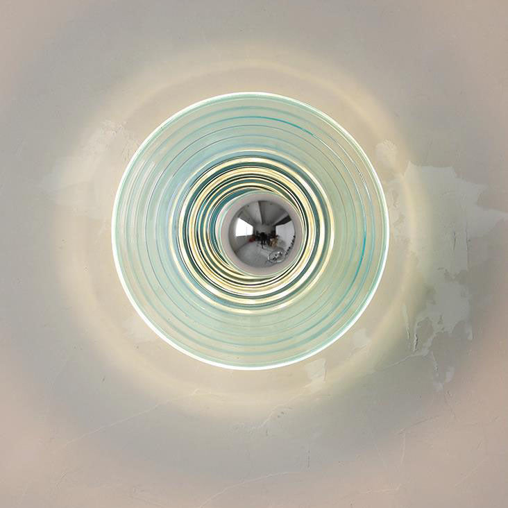 Moderne kreative Wasser-Ripple-transparente Glaseisen-1-Licht-Wandleuchte-Lampe 