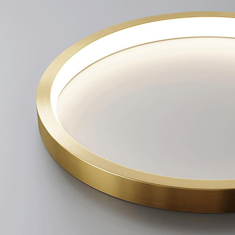 European Minimalist Light Luxury Circular Hardware Acrylic LED Chandelier