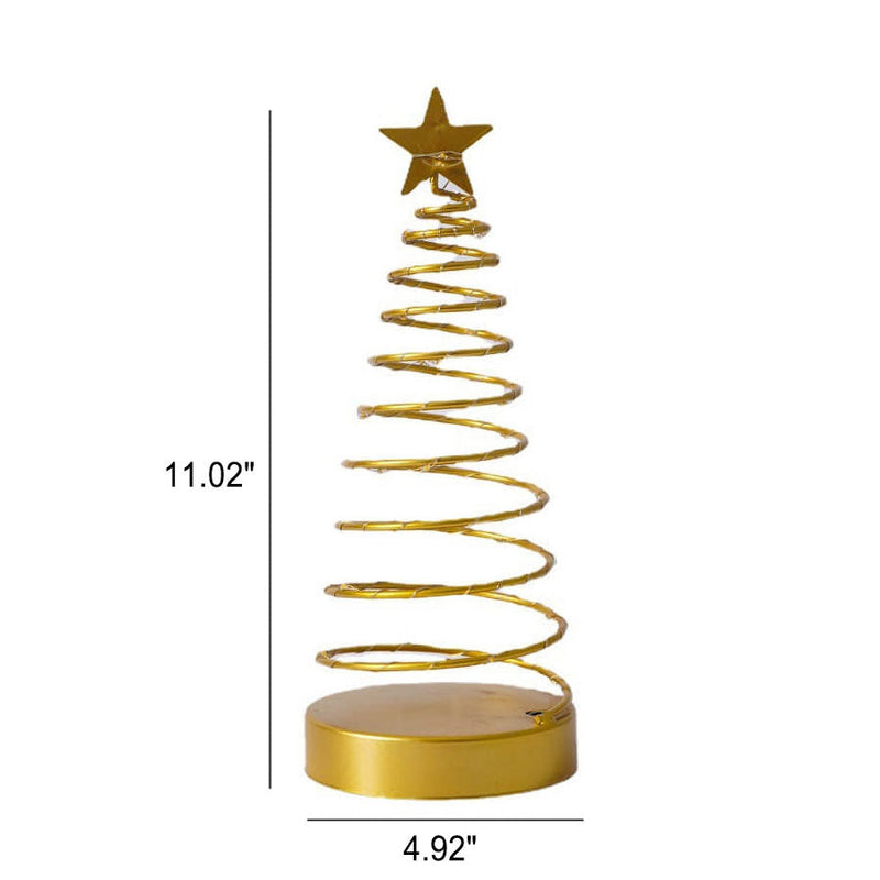 Lampe de table moderne créative en spirale étoilée de Noël décorative pour la nuit 