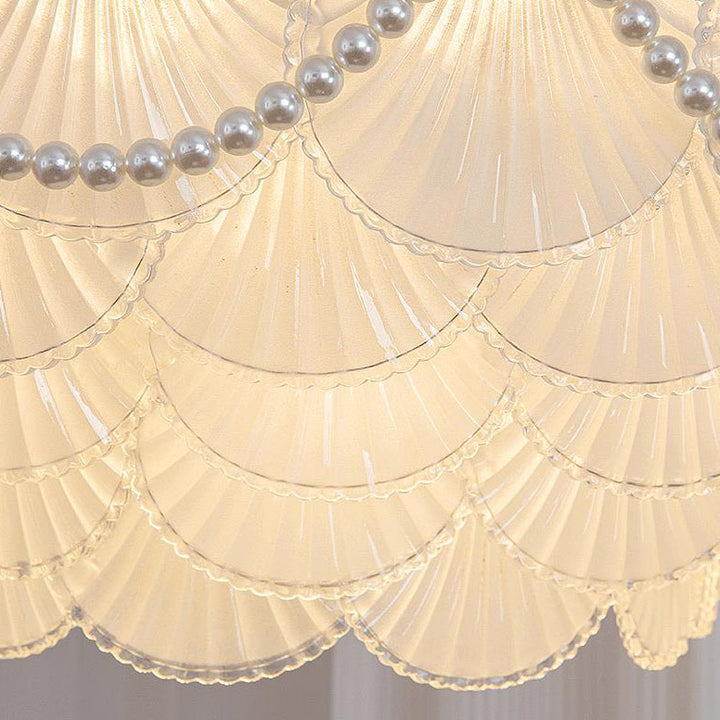 French Light Luxury Petal 3/6/9-Light Inselleuchter aus Glas 